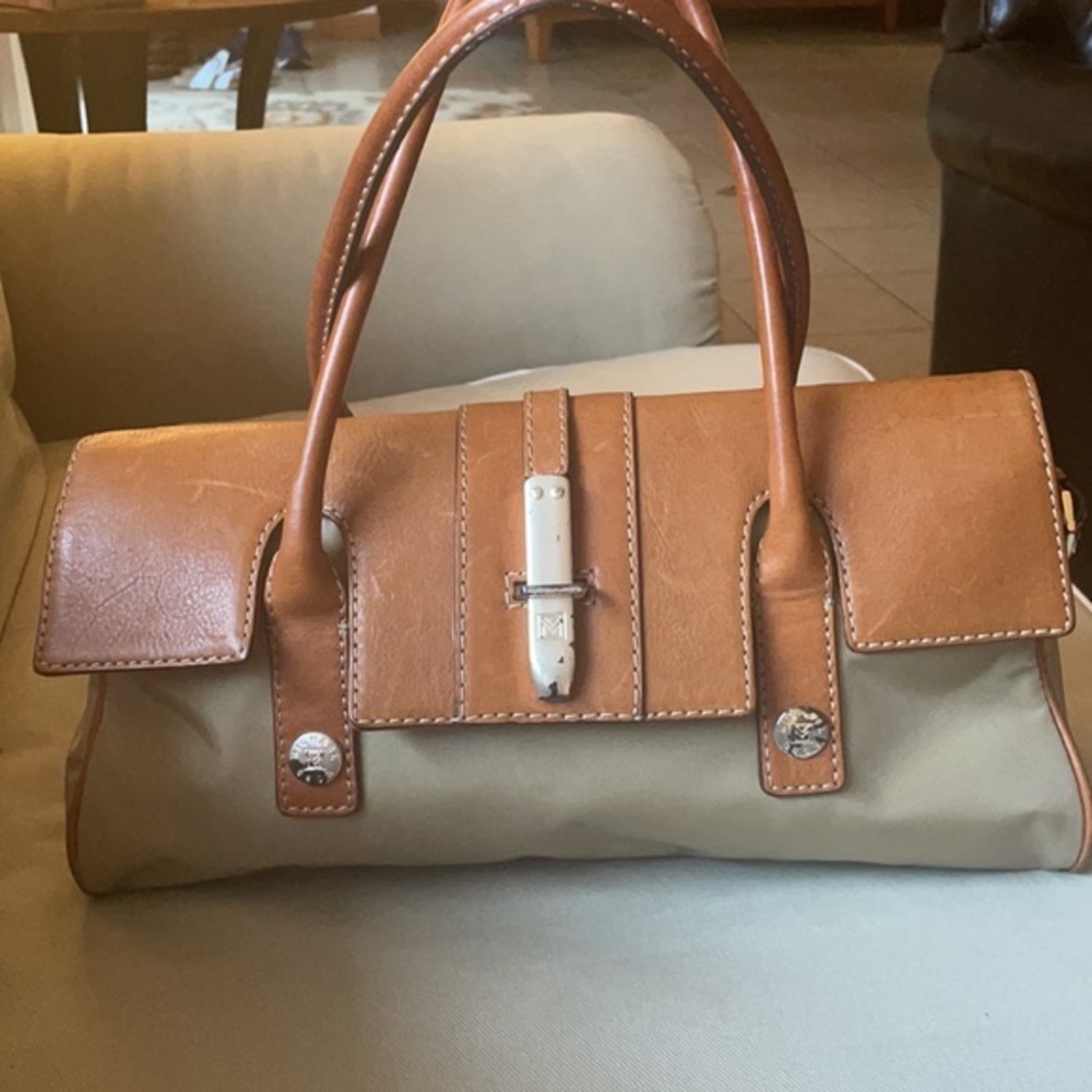 Michael Kors Vintage Nylon and Leather Satchel